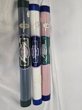 NEW Vintage Charles Craft 14 16 count aida cross stitch cloth pink blue white